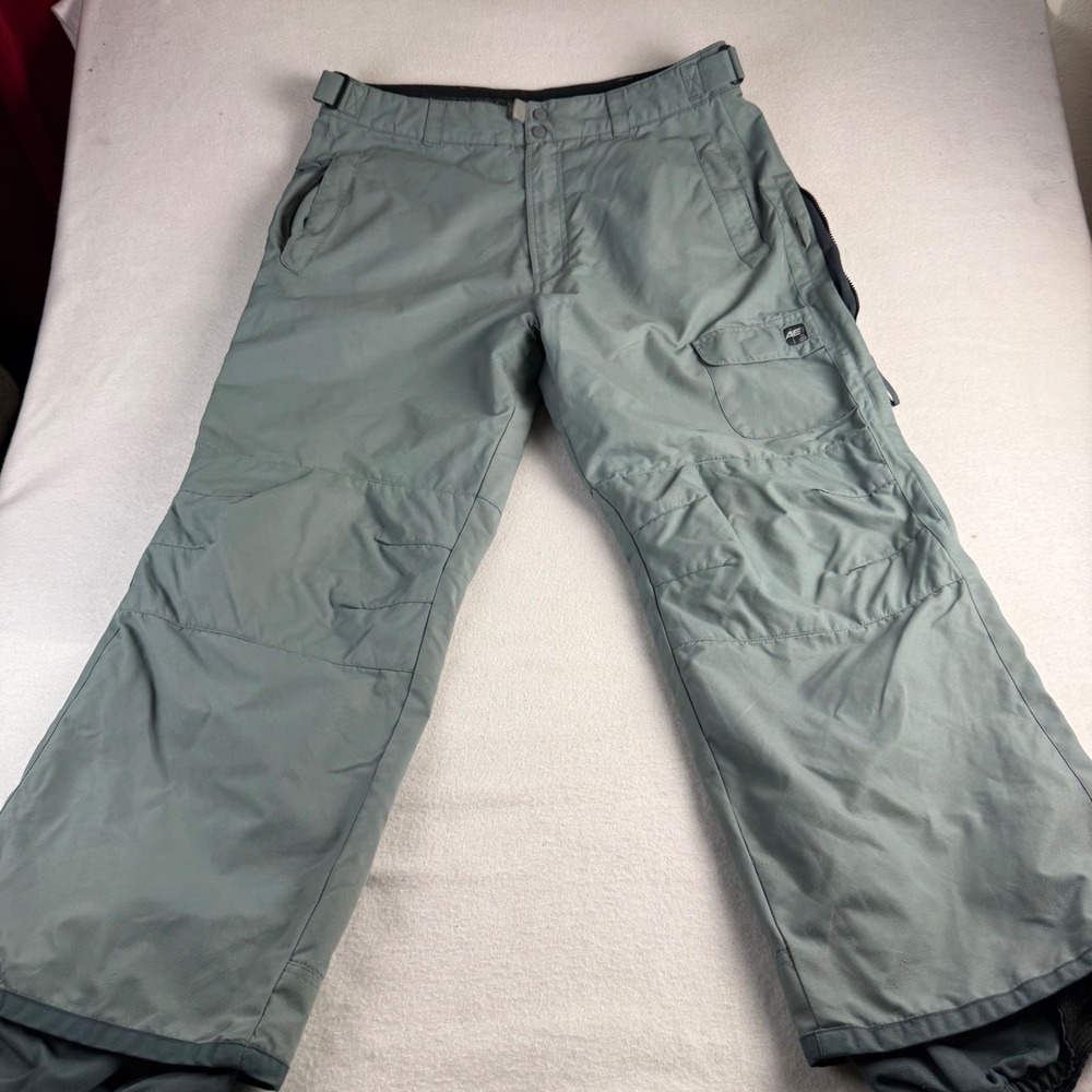 American Eagle AE77 Performance Snow Pants Men's XL Sage‎ Green Ski Cargo
